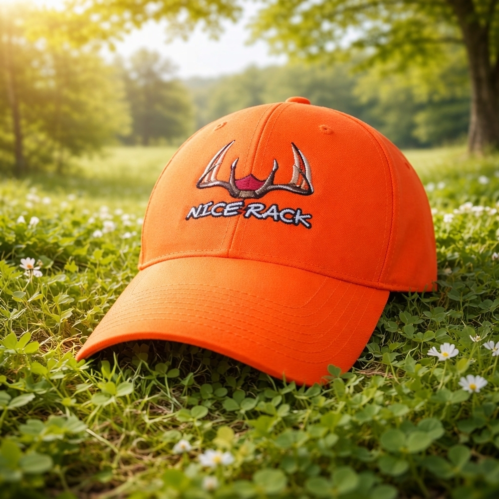 "Nice Rack" Signature Vibrant Orange Embroidered Cap